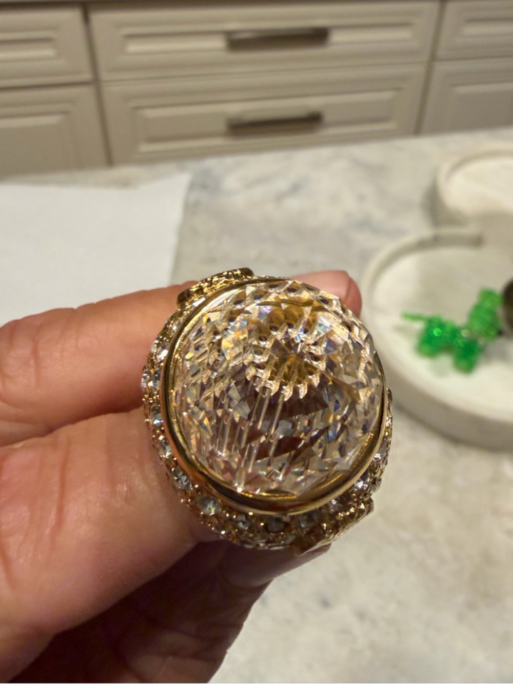 RARE. Gianni Versace Designer Cocktail Ring. Huge Conversation Piece
